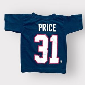 Carey Price NHL Montreal Canadiens Blue Red Short Sleeve Tee kids Unisex Size 2T